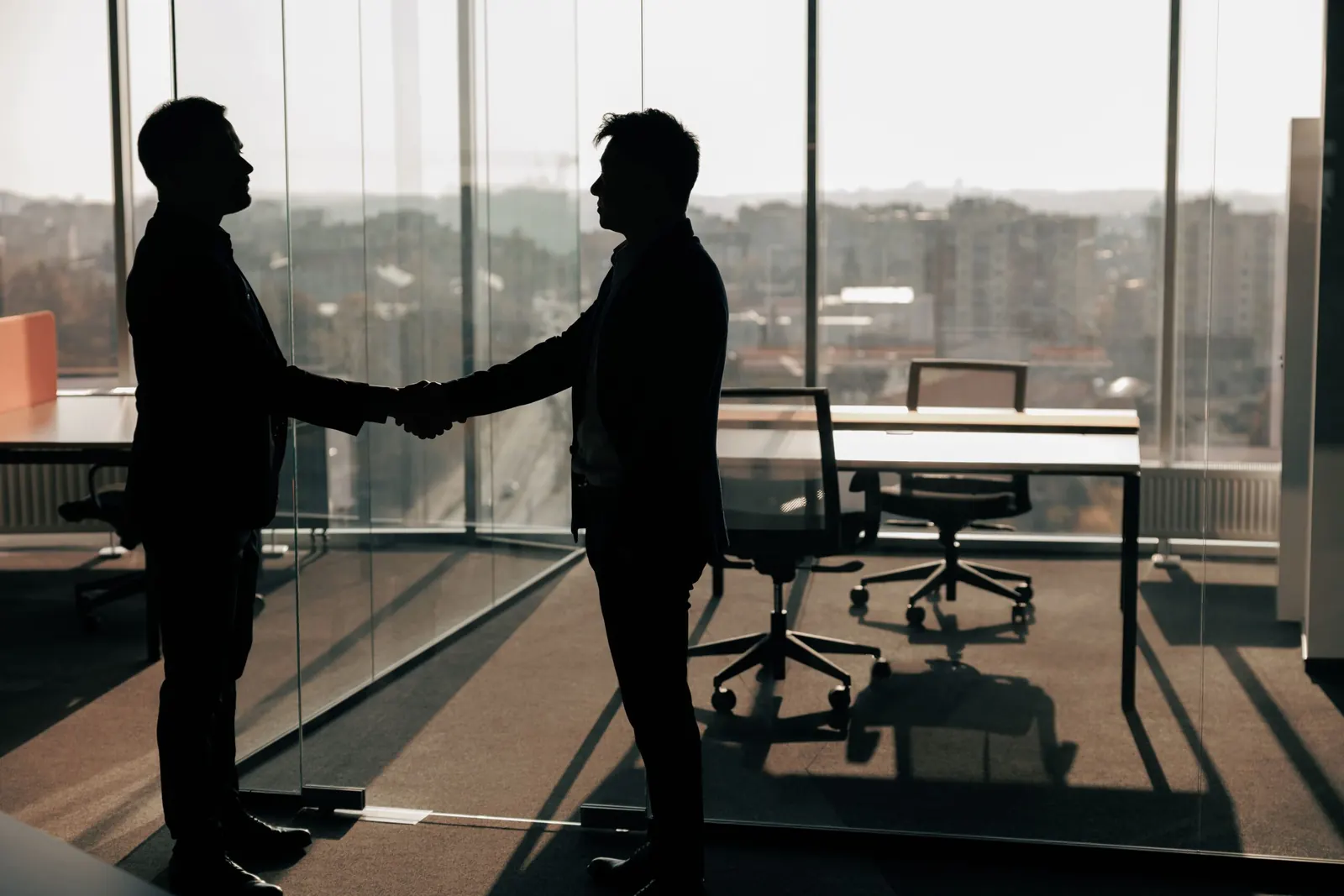 Broker shaking hand